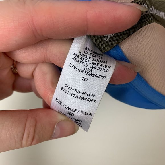 Tommy Bahama Blue Underwire Bikini Swimsuit Top 36D - Picture 7 of 9